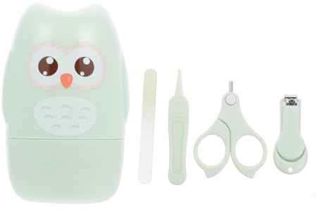 PartyKindom Tagliaunghie Per Neonati e Bambini Piccoli Set, Sicurezza Forbici a Forma Di, Acciaio Inossidabile Manico Abs Antiscivolo, Per Unghie Delicate Durante Sonno