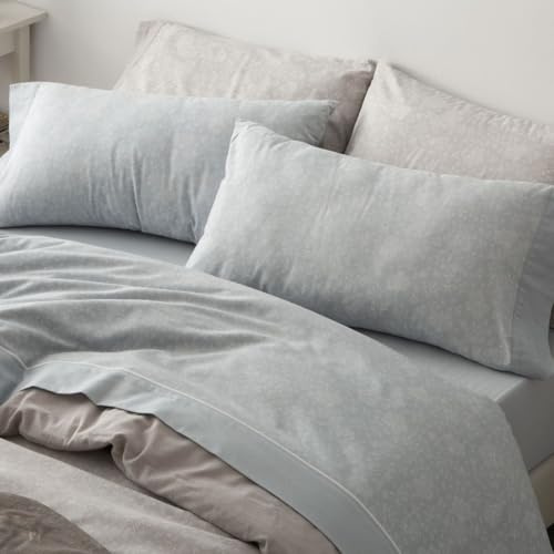 Burrito Blanco | Sábanas de Franela de algodón | Cama de 180cm. (+Medidas Disponibles) | Diseño 575 | Color Azul (180x190/200cm.)