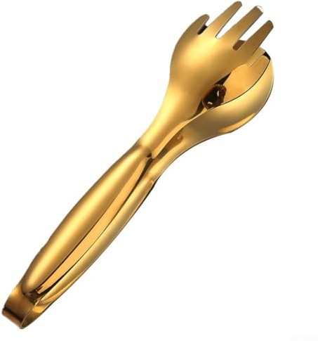 Pinzas antideslizantes de acero inoxidable para alimentos con agarre ergonómico para servir ensalada de carne, pan para barbacoa, herramienta de cocina y utensilios de cocina resistentes al calor