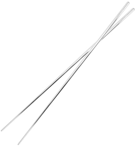 Gatuida Palillos de Acero Inoxidable Largos para Cocina y Hot Pot Reutilizables y Resistentes para Uso Doméstico y Multifuncional