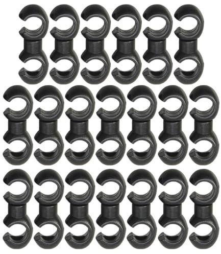 Ftqsyw 20pcs Bike Cable Clasps S-Hook Clips Bicycle Rotatable for Brake Cable MTB Bike Road Bicycle