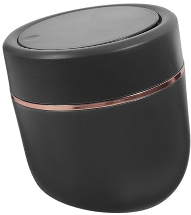 SUPVOX Cestino da Tavolo Piccolo in PP con Coperchio a Pressione Contenitore Versatile per Rifiuti e Oggetti Adatto a Scrivania Cucina e Ufficio Colore Grigio Scuro