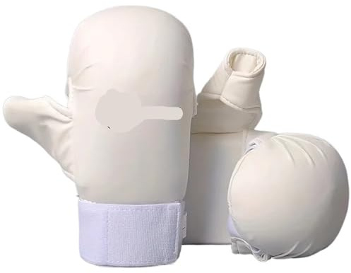 Boxningshandske PU karate handskar flerskikts kompositfoder för boxning fitness träning skyddsutrustning för handsäkerhet (M)