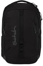 Satch con:next Schulrucksack Schulrucksack, ergonomisch, wasserdicht. leicht, mit Laptopfach und Heftebox Urban Black - Schwarz
