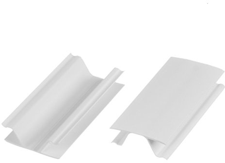 HOLZBRINK Eckverbindung Sockelblende Sockelleiste für Einbauküche 100mm Höhe WEISS Hochglanz - HBK10