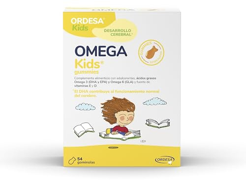 Ordesa OmegaKids Gummies | 54 Gominolas Masticables Complemento | Alimenticio con Omega 3 y Vitaminas para Niños desde los 5 Años, Ayuda al aporte adecuado de EPA y DHA