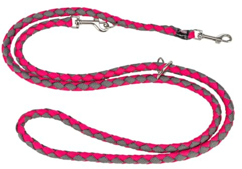Trixie Cavo Regolabile guinzaglio, Small/Medium, 2.00 m/diameter-12 mm, Fucsia/Grafite