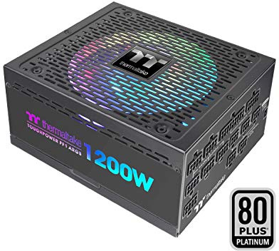 Thermaltake Toughpower PF1 1200W ARGB | PC-ATX-Netzteil | 80-Plus-Platinum | voll-modular | leiser 140 Lüfter | EU Zertifiziert | schwarz