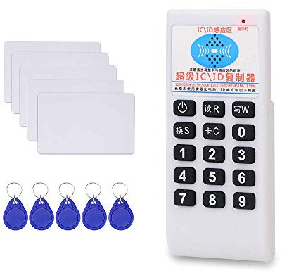 Dongyang RFID IC/ID Lector de Tarjetas Escritor Copiadora Duplicadora + 5pcs Writable 125Khz T5577 Fobs + 5pcs Writable 13.56MHZ Tarjeta UID