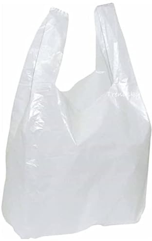 Lot de 200 sacs en plastique avec anse 30 x 40 cm