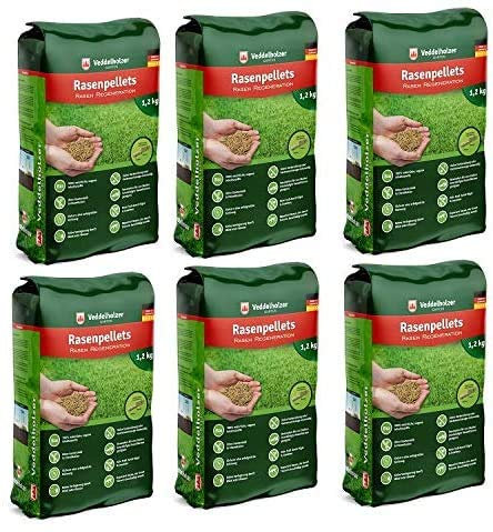 Veddelholzer Garten Rasenpellets Regeneration Rasen - Rasensamen für robusten und widerstandsfähigen Rasen - Grassamen für 240 m² zur Einsaat und Nachsaat - Samen geeignet für Schattenrasen