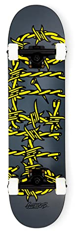 Tavola skateboard completo Ghetto blaster Barded wire Grey 7,87”
