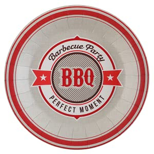 BBQ PARTY ASSIETTE D22,5CM MULTI X10