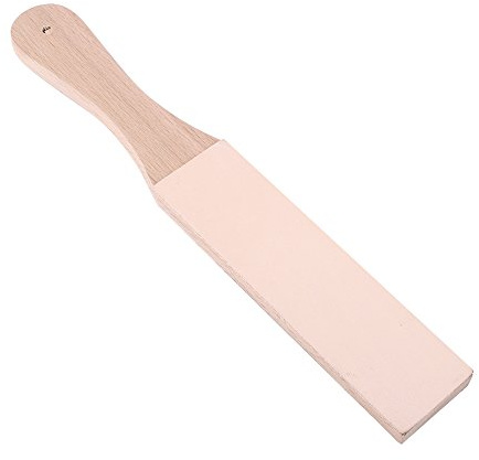 Lederpolitur Schleifriemen Lederspitzer mit Holzgriff Multifunktionale DIY Lederhandwerk Politur Schleifriemen