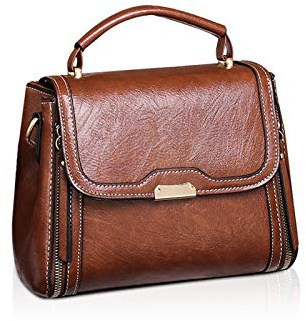 NICOLE & DORIS Sac à Main Femme Rétro - Petit Bandoulière en PU Cuir - Élégant Sac Épaule Mode Chic pour Voyage avec Bandoulière Réglable