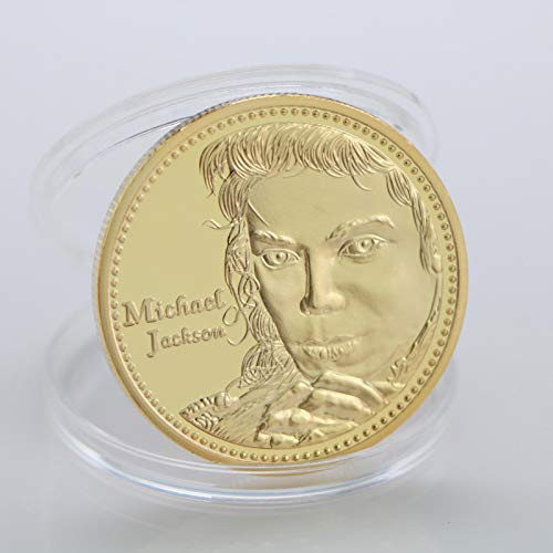 LPOK 5 unids/Lote Joven Michael Jackson Chapado en Oro 999 Monedas de Metal conmemorativas súper Estrellas de música por defecto, a