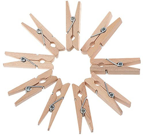 Mollettoni telo mare 100 pezzi di abbigliamento in legno Pine Giardino da giardino Lavaggio AIRER AIRER Linea Dry Line Clip in legno Pieghette Molletta Clothespin Craft Clips Photo Paper Sundries Moll