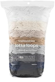 Friendly Loom Harrisville Designs Lotta Loops Neutrals Lot de 6 maniques en coton de taille traditionnelle 17,8 cm