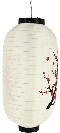 PRETYZOOM Lanterna Decorativa Giapponese in Seta Con Fiori Di Prugna 18.90 Pollici Impermeabile Per Esterni Ristoranti Feste Tradizionali E Eventi