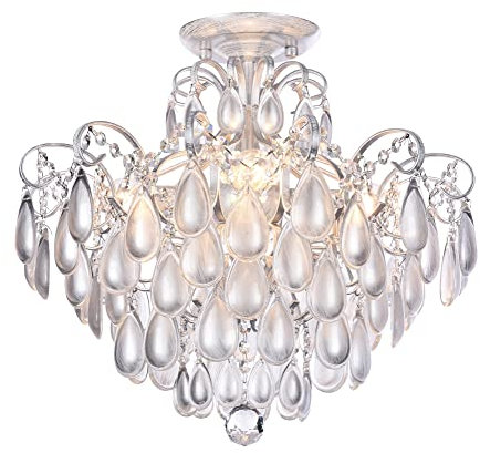 Maytoni Moderne Kronleuchter Chabrol 4 xE14 excl. Silver aus Metall Energieeffizient 40W für Küche, Schlafzimmer, Wohnzimmer, Esszimmer, Lobby