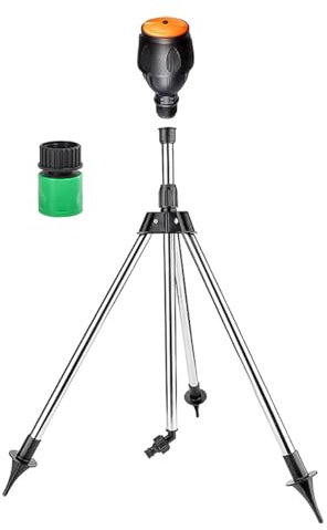 ZONADAH Arroseur à trépied rotatif, arrosage rotatif automatique à 360 degrés, arroseur d'irrigation, arroseur sur trépied, système d'irrigation pour jardin, cour, pelouse en plein air