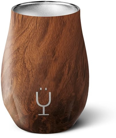 BrüMate NOS'R, Double-Wall Stainless Steel Whiskey Nosing Glass - 7 Oz (Walnut)