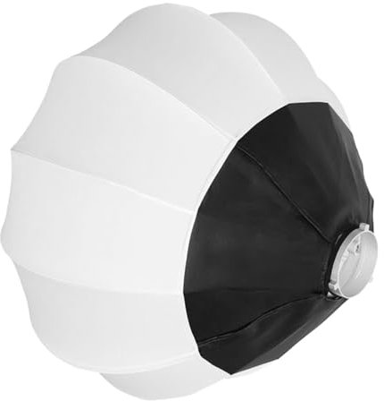Modificador de Luz Suave Lantern Softbox, Modificador de Luz de Vídeo de Fotografía de 360° de Liberación Rápida, Softbox Plegable con Forma de Bola de 25,6 Pulgadas para