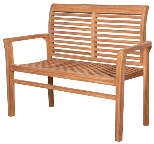 bene living Teakholz Gartenbank Derby 120 cm