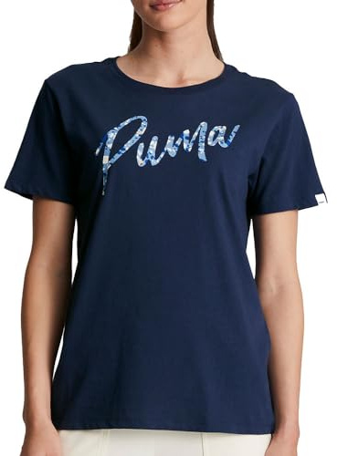 PUMA Damen Live in T-Shirt (in Übergröße erhältlich), Club Navy, Klein