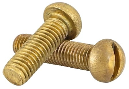 2-10 pièces M2 M2.5 M3 M4 M5 M6 M8 M10 en laiton massif cuivre demi-rond tête cylindrique tête de champignon tête d'entraînement fendue boulon à vis de Machine(M3x8mm 10pcs)