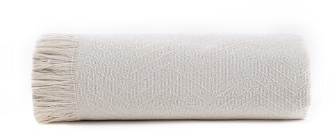 Todocama, Trapunta multiuso per divano, coperta, plaid per letto, copridivano, prodotta in Spagna, motivo a spina di pesce, (180 x 260 cm, panna)