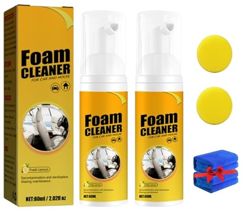 Ambitionös magisk skumrengörare multifunktionellt rengöringsmedel, rengöringsspray för alla ändamål, multifunktionell skumrengöringsspray för bil (2, 60 ml)