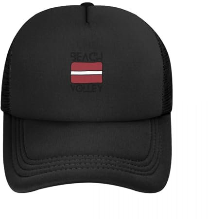 Atmungsaktiv Mesh Baseballmütze Sporthut Beachvolleyball Lettland Baseballkappe Wild Ball Hat Fashion Beach Trucker Hats für Männer Frauen