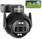 4K Camera Surveillance WiFi Exterieure/intérieur,360° PTZ caméra,avec Double Objectif,Suivi Intelligent,Vision Nocturne Couleur 30M,Détection Humaine,Audio Bidirectionnel,2,4/5Ghz,Plugged in