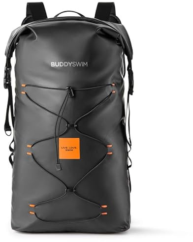 BUDDYSWIM Zaino da viaggio stagno Dry Backpack 30L, Impermeabile, Resistente, Chiusura a rullo, Fibbie di Nylon, Pannello EVA. Sacca Sportiva e Borsa Mare. Zaini da viaggio.