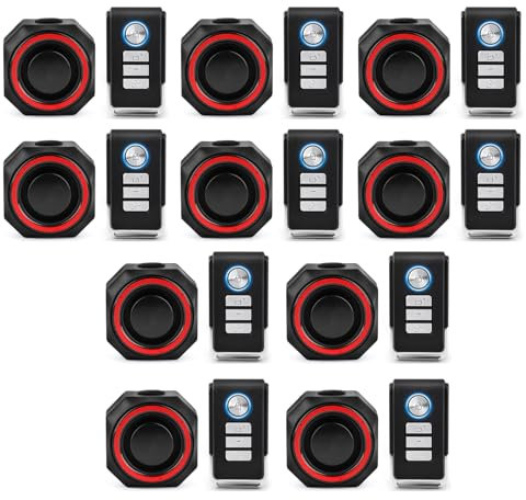 NineLeaf Bike Alarms for Ebikes,Bike Alarm with Remote,Motorcycle Alarm System,IP65 Waterproof,113db super loud,USB Charging, Suitable for Bicycles,Motorcycles,Electric Bikes,Electric Scooters,10PK