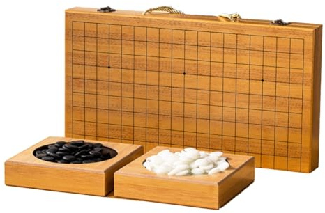 Apk i bc Faltbares Go-Spielset aus Holz, leicht zu reinigen und zu pflegen, Go- und Gomoku-Spieler(A,44 * 47 * 2.5cm)