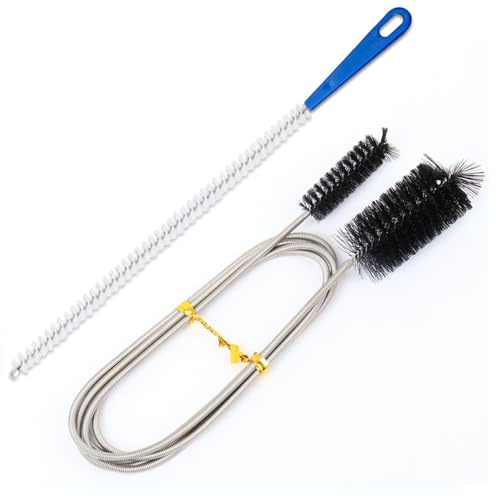 Drain Unblocker Tools, 2 PCS Extended Sink Unblocker, Flexible Double Ended Nylon Pipe Cleaner Brush and Sink Unblocker Brush for Kitchen Bathroom Shower Plug Hole