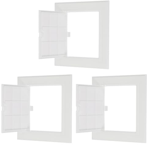 PATIKIL 130x130mm Access Panel, 3Pcs ABS Plastic Panels for Inspection Hatch Removable Hinged Access Door for Drywall Plumbing Pipes Fuse Box Cover Cabinet Conceals Wires, White