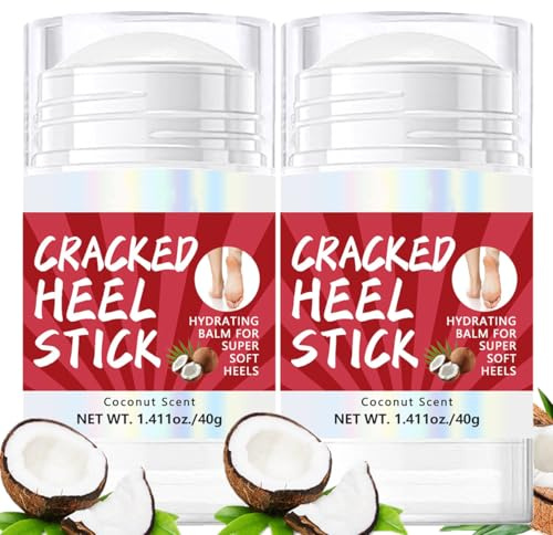 Baorder 2pcs Set crema piedi profumata al cocco, balsamo idratante naturale per talloni, idrata in profondità, leviga la pelle secca, cura dei piedi per donne e uomini