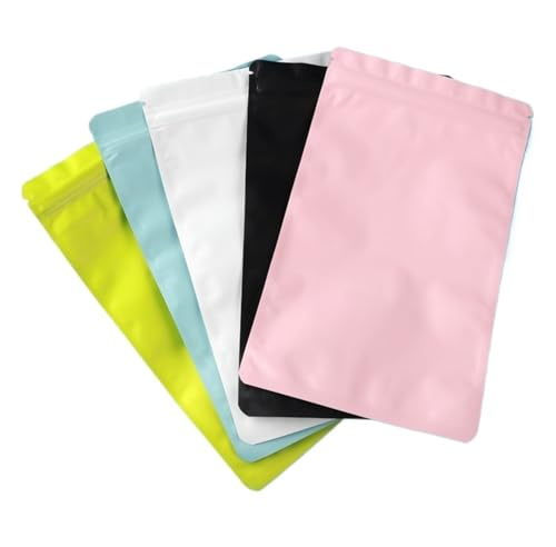 VDCVADKYE Sacs à Fermeture Zip, Sachets ziplock en Aluminium, Lot de 50, Multicolores, Plusieurs Tailles(Blue,20x30cm)