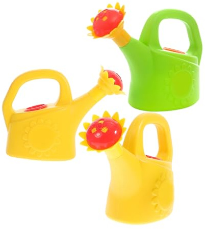 Gatuida 3 Piezas Regadera Infantil de Plástico Ligera Juguete Educativo de Baño y Jardín con Diseño de Dibujos Animados para Interiores y Exteriores