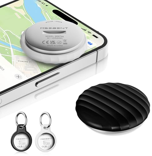 MSEBENT Tracker Tag - 2 Pack [Apple MFi Certified] Bluetooth Trackers Works with Apple Find My (iOS Only) - IP67 Waterproof Item Finders | Track Keys, Wallet, Luggage, Backpack