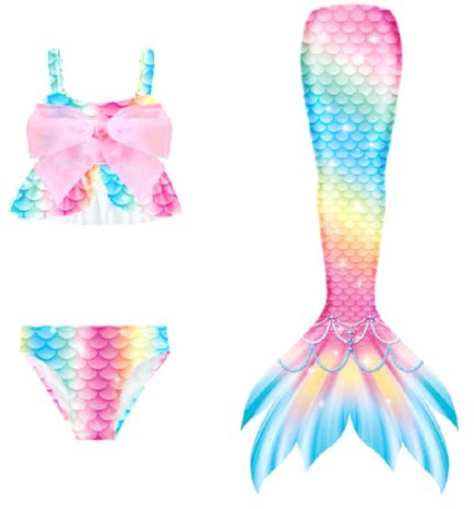 𝐌𝐞𝐞𝐫𝐣𝐮𝐧𝐠𝐟𝐫𝐚𝐮 Flosse MäDchen,𝐌𝐞𝐞𝐫𝐣𝐮𝐧𝐠𝐟𝐫𝐚𝐮en-Badeanzug für Mädchen Ozean-Badeanzug mit Glitzerrock Sommer-Strand-Pool-Party-Kostüm