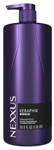 Nexxus KERAPHIX Shampoo for Damage Repair for Damaged Hair Powered by KRT Keratin Resistance Therapy with Liquid Crystal Amino Acids 33.8 Fl oz