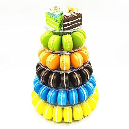 Alzata per torte professionale a 6 ripiani, per dolci a forma di torre con macaron, ideale per matrimoni e compleanni