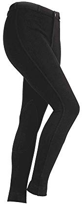 Shires Saddlehugger Horse Riding Jodhpurs in Black - Maids/Childs 11/12Yr, Black