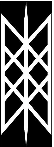 Samunshi® Aufkleber Netz von Wyrd für Auto Motorrad Schicksalsnetz Wikinger Vikings Germanen in 11 Größen und 25 Farben (7x20cm weiß)