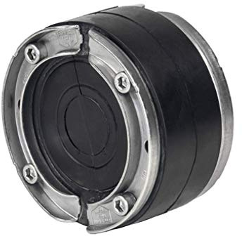 Ringraumdichtung DN100, geteilt, Ø 99–103 mm, für 1 Rohr/Kabel 25–63 mm, mit Segmentringen & Blindstopfen, gas- & wasserdicht, 25 Jahre garantiere Sicherheit