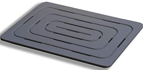 CASTELMERLINO 113.02 Pedana Doccia Colore Grigio-Marrone in Compensato Marino di Okumè cm 54 x 68 per Piatti Doccia cm 70 x 90